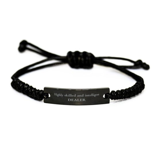 best dealer gifts highly skilled and intelligent appreciation birthday black rope bracelet for dealer men women friends coworkers