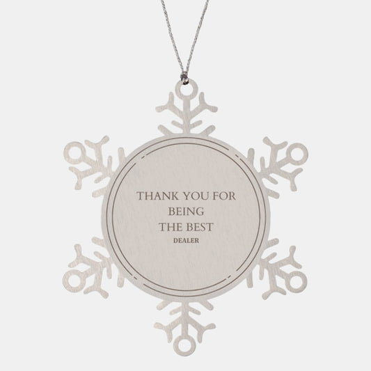 best dealer snowflake ornament thank you for being the dealer that shines bright in every season of business and friendship christmas gift for your top dealer