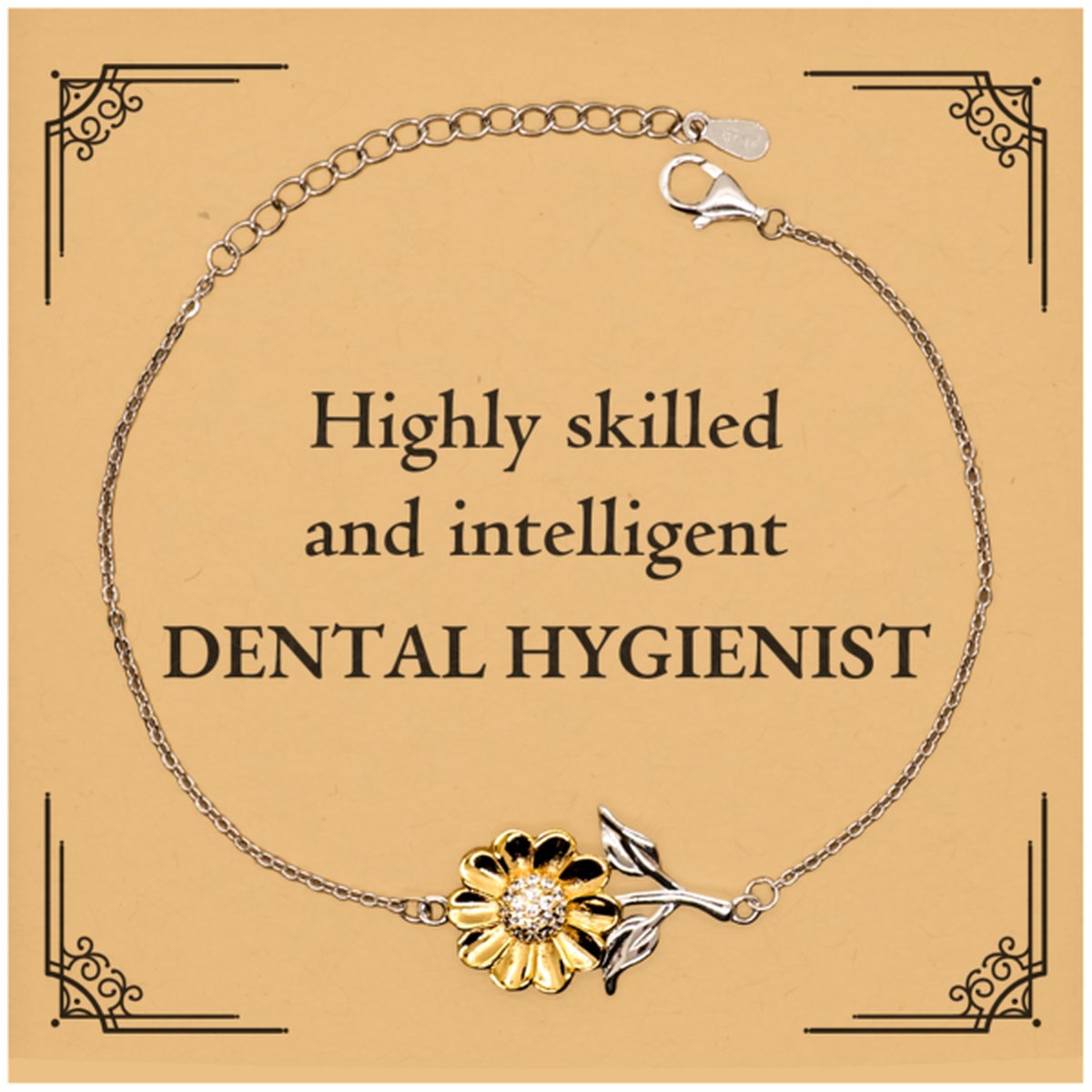 best dental hygienist gifts highly skilled and intelligent appreciation birthday sunflower bracelet for dental hygienist men women friends coworkers