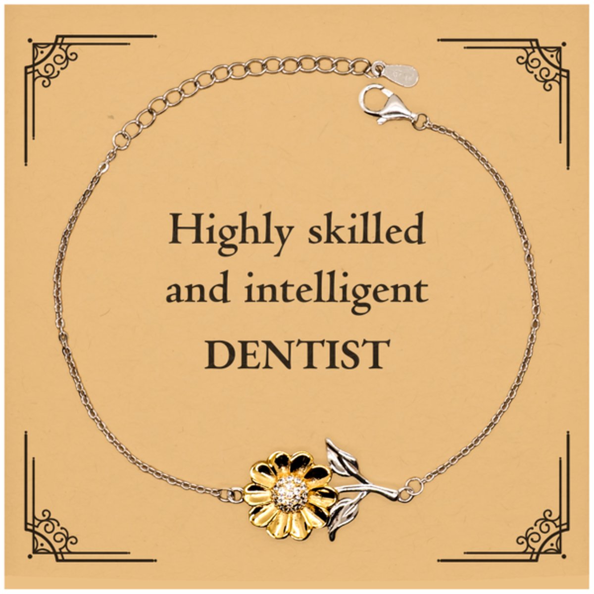 best dentist gifts highly skilled and intelligent appreciation birthday sunflower bracelet for dentist men women friends coworkers