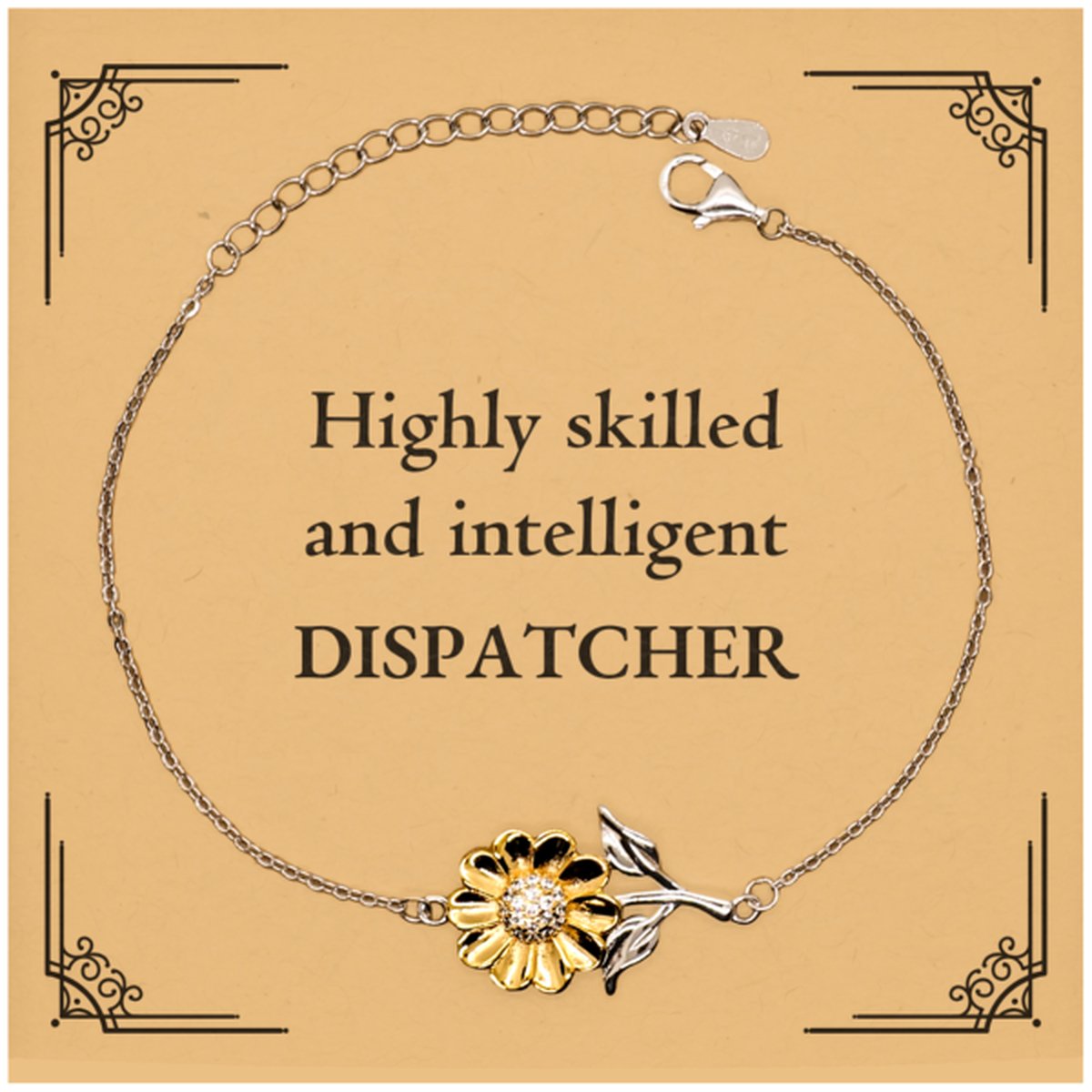 best dispatcher gifts highly skilled and intelligent appreciation birthday sunflower bracelet for dispatcher men women friends coworkers