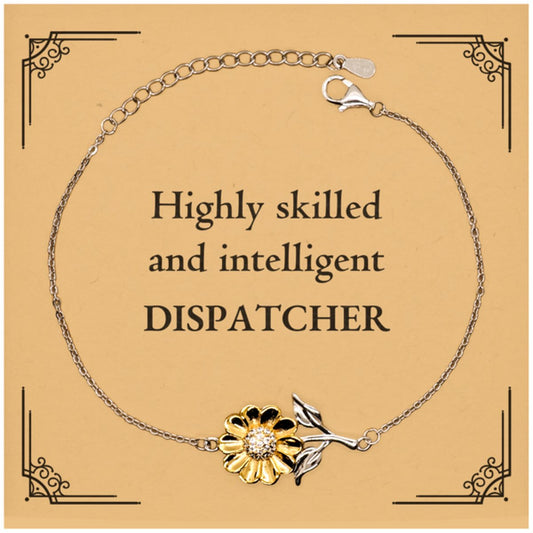 best dispatcher gifts highly skilled and intelligent appreciation birthday sunflower bracelet for dispatcher men women friends coworkers