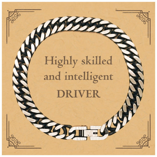 best driver gifts highly skilled and intelligent appreciation birthday cuban link chain bracelet for driver men women friends coworkers
