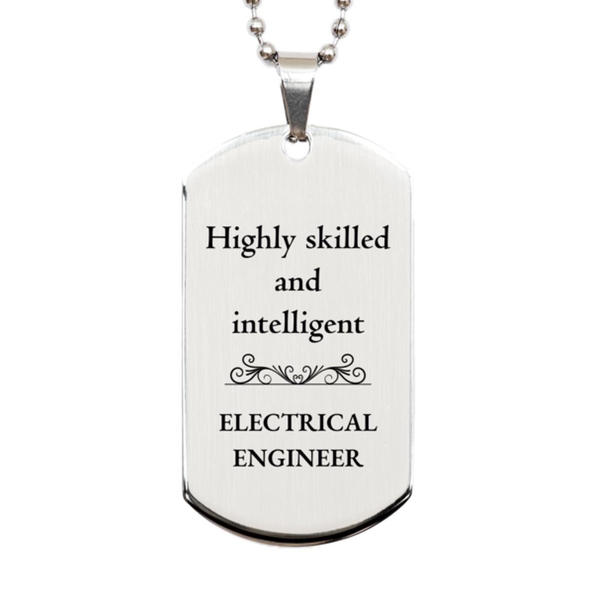 best electrical engineer gifts highly skilled and intelligent appreciation birthday silver dog tag for electrical engineer men women friends coworkers