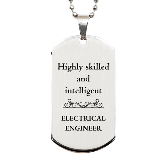 best electrical engineer gifts highly skilled and intelligent appreciation birthday silver dog tag for electrical engineer men women friends coworkers