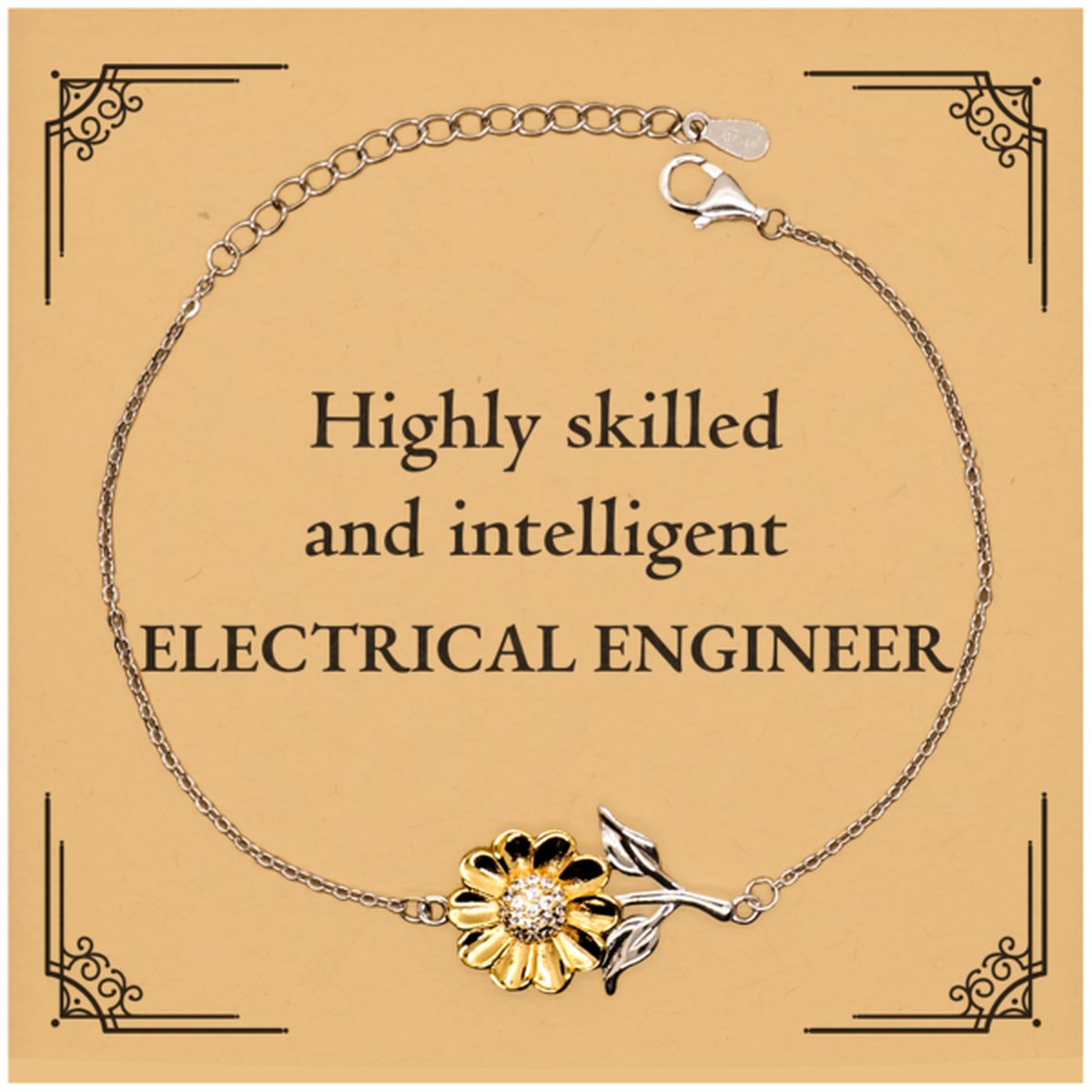 best electrical engineer gifts highly skilled and intelligent appreciation birthday sunflower bracelet for electrical engineer men women friends coworkers