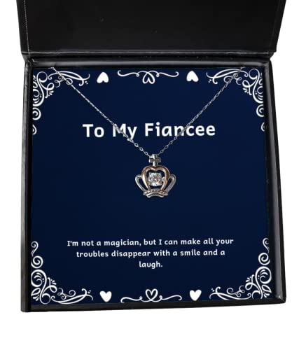 best fiancee crown pendant necklace im not a magician but i can make all gifts for present from jewelry for fiancee engagement gifts bridal shower gifts wedding gifts bride gifts groom