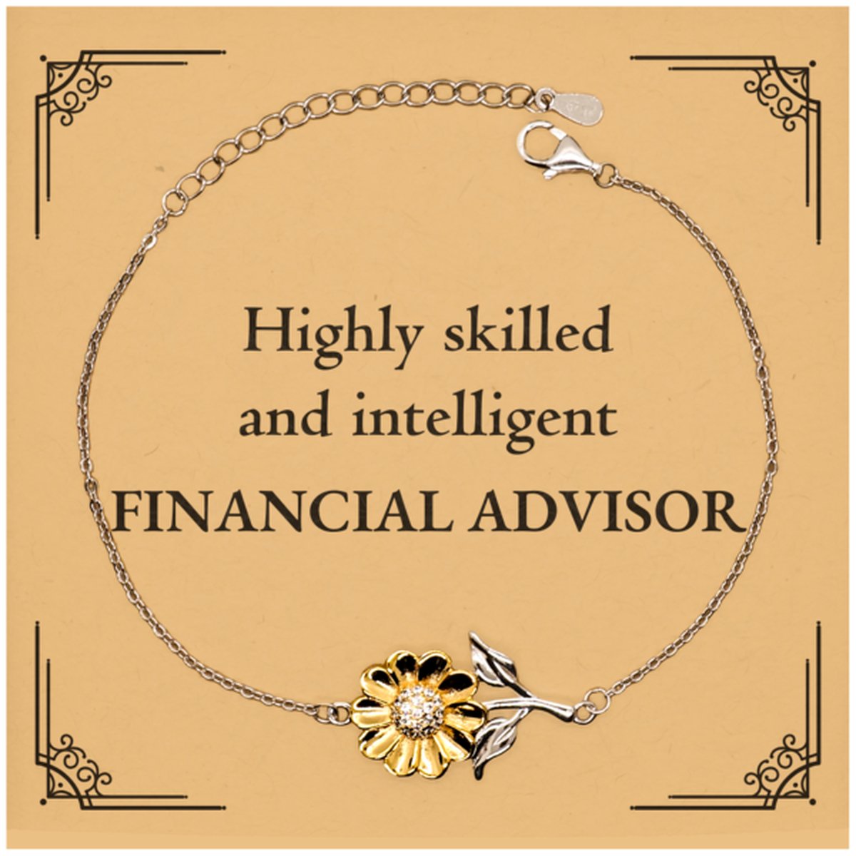 best financial advisor gifts highly skilled and intelligent appreciation birthday sunflower bracelet for financial advisor men women friends coworkers
