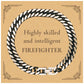 best firefighter gifts highly skilled and intelligent appreciation birthday cuban link chain bracelet for firefighter men women friends coworkers
