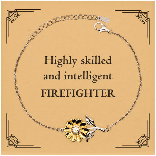 best firefighter gifts highly skilled and intelligent appreciation birthday sunflower bracelet for firefighter men women friends coworkers