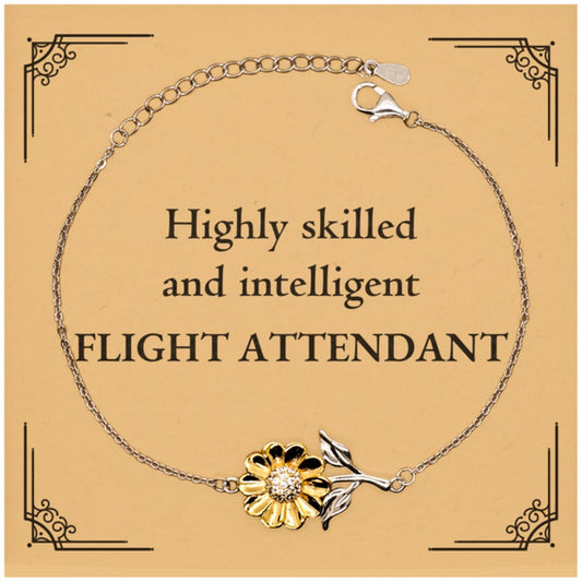 best flight attendant gifts highly skilled and intelligent appreciation birthday sunflower bracelet for flight attendant men women friends coworkers