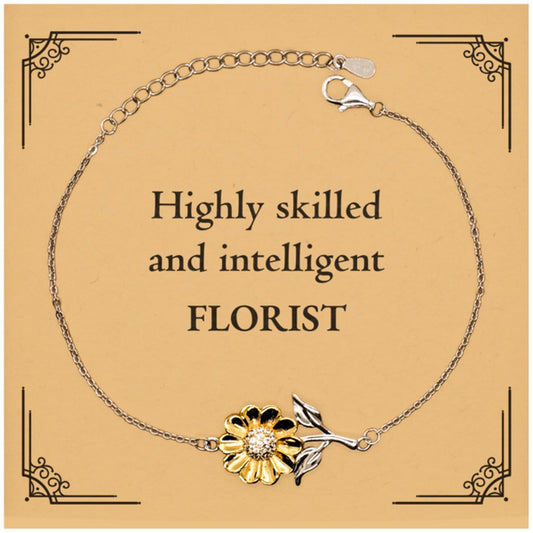 best florist gifts highly skilled and intelligent appreciation birthday sunflower bracelet for florist men women friends coworkers