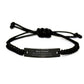 best friend engraved black rope bracelet inspirational proverbs 4 23 gift for birthday christmas and graduation
