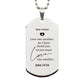 best friend silver dog tag engraved love one another gift for birthday and graduation