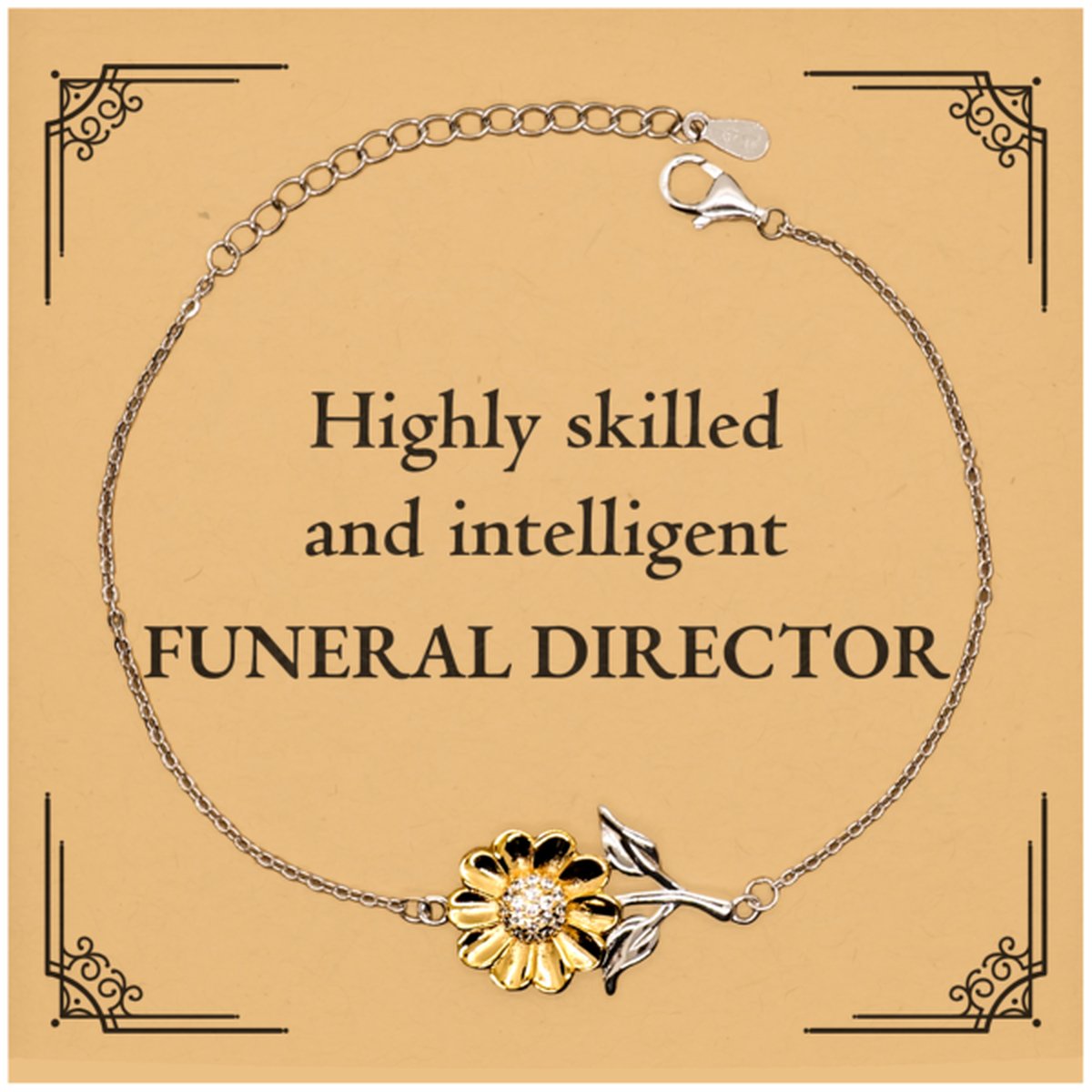 best funeral director gifts highly skilled and intelligent appreciation birthday sunflower bracelet for funeral director men women friends coworkers