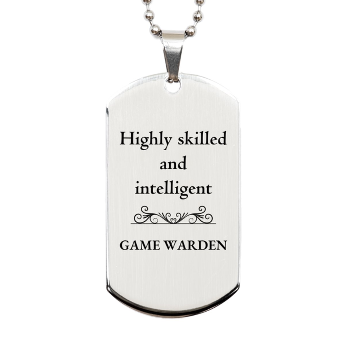 best game warden gifts highly skilled and intelligent appreciation birthday silver dog tag for game warden men women friends coworkers