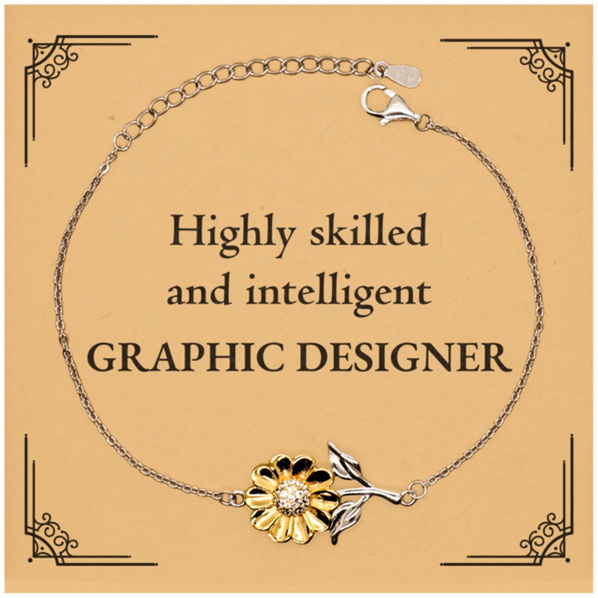 best graphic designer gifts highly skilled and intelligent appreciation birthday sunflower bracelet for graphic designer men women friends coworkers