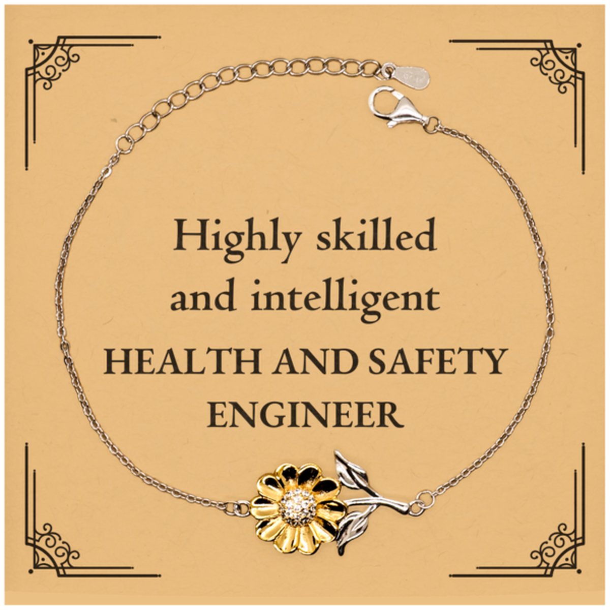 best health and safety engineer gifts highly skilled and intelligent appreciation birthday sunflower bracelet for health and safety engineer men women friends coworkers