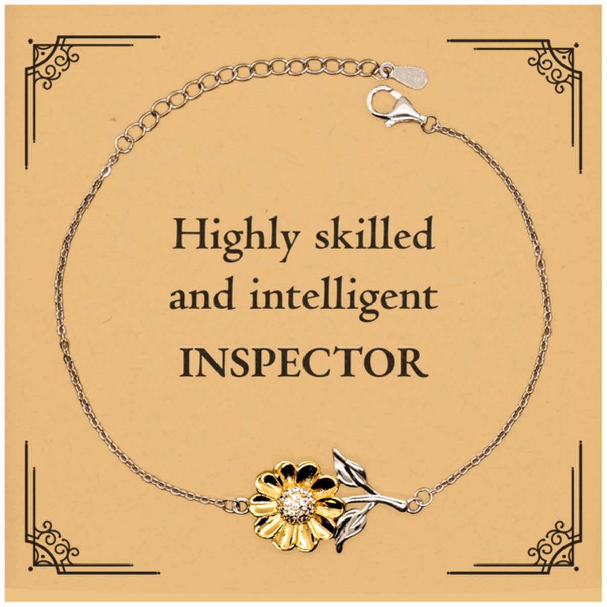 best inspector gifts highly skilled and intelligent appreciation birthday sunflower bracelet for inspector men women friends coworkers