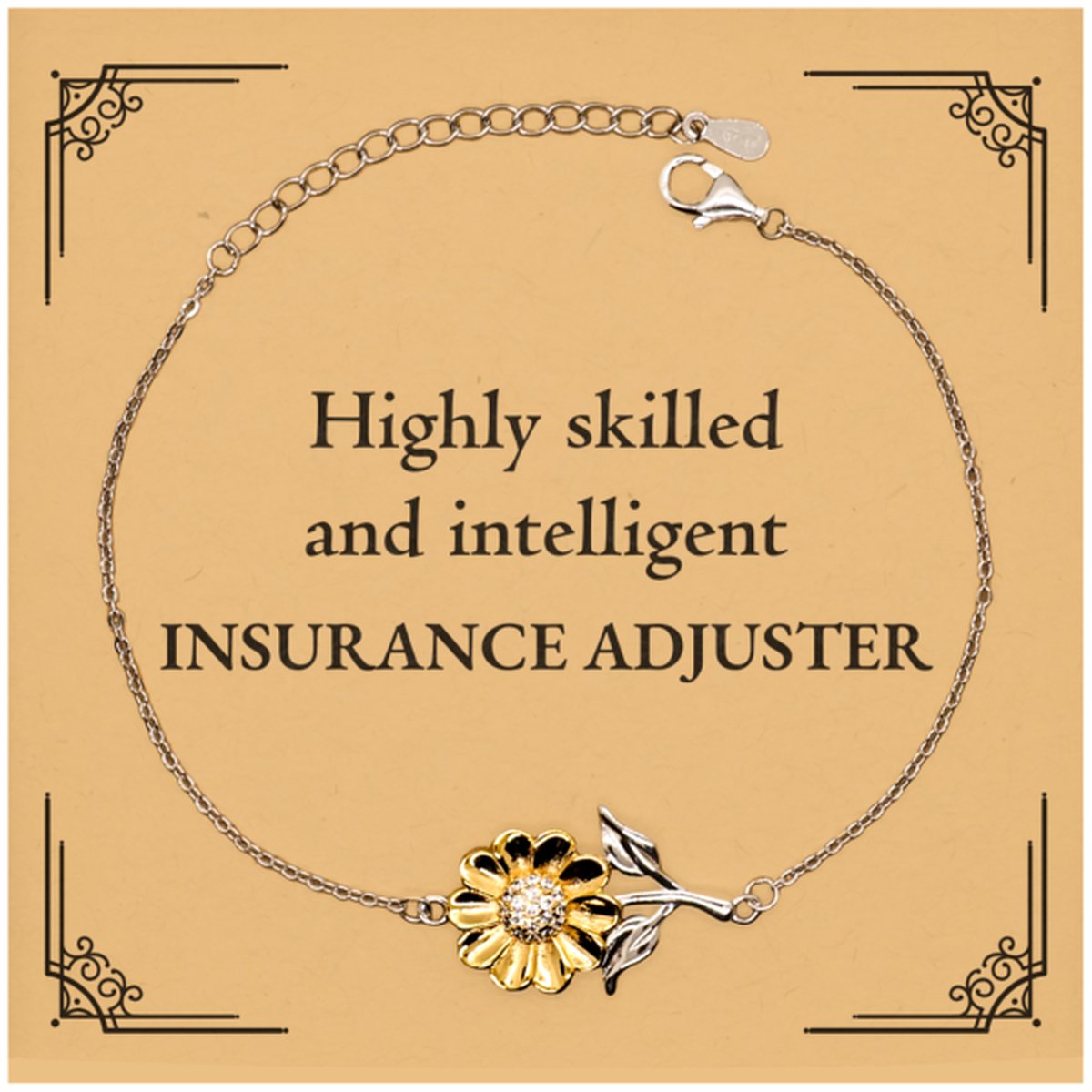 best insurance adjuster gifts highly skilled and intelligent appreciation birthday sunflower bracelet for insurance adjuster men women friends coworkers