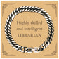 best librarian gifts highly skilled and intelligent appreciation birthday cuban link chain bracelet for librarian men women friends coworkers