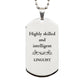 best linguist gifts highly skilled and intelligent appreciation birthday silver dog tag for linguist men women friends coworkers