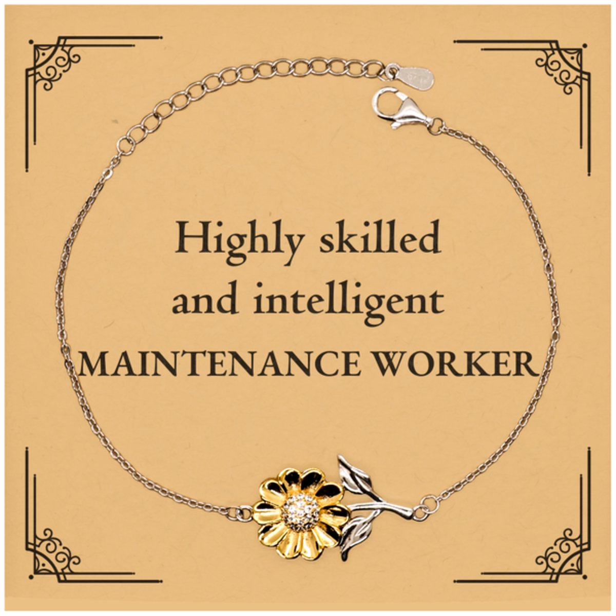 best maintenance worker gifts highly skilled and intelligent appreciation birthday sunflower bracelet for maintenance worker men women friends coworkers