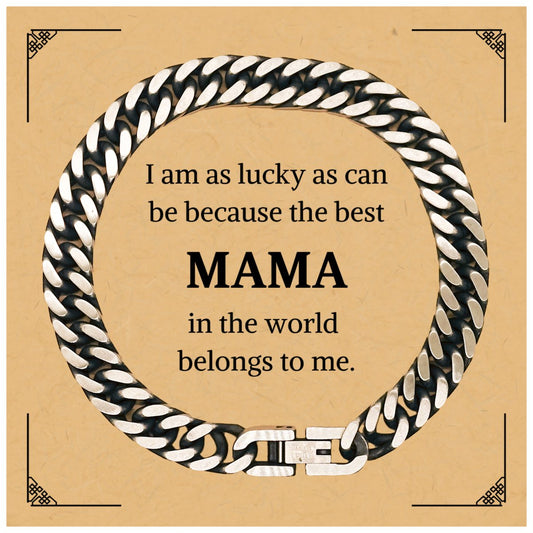 best mama in the world cuban link chain bracelet for mothers day gift unique engraved jewelry for mom to show love and appreciation birthday graduation jewelry confidence inspirational gift for her