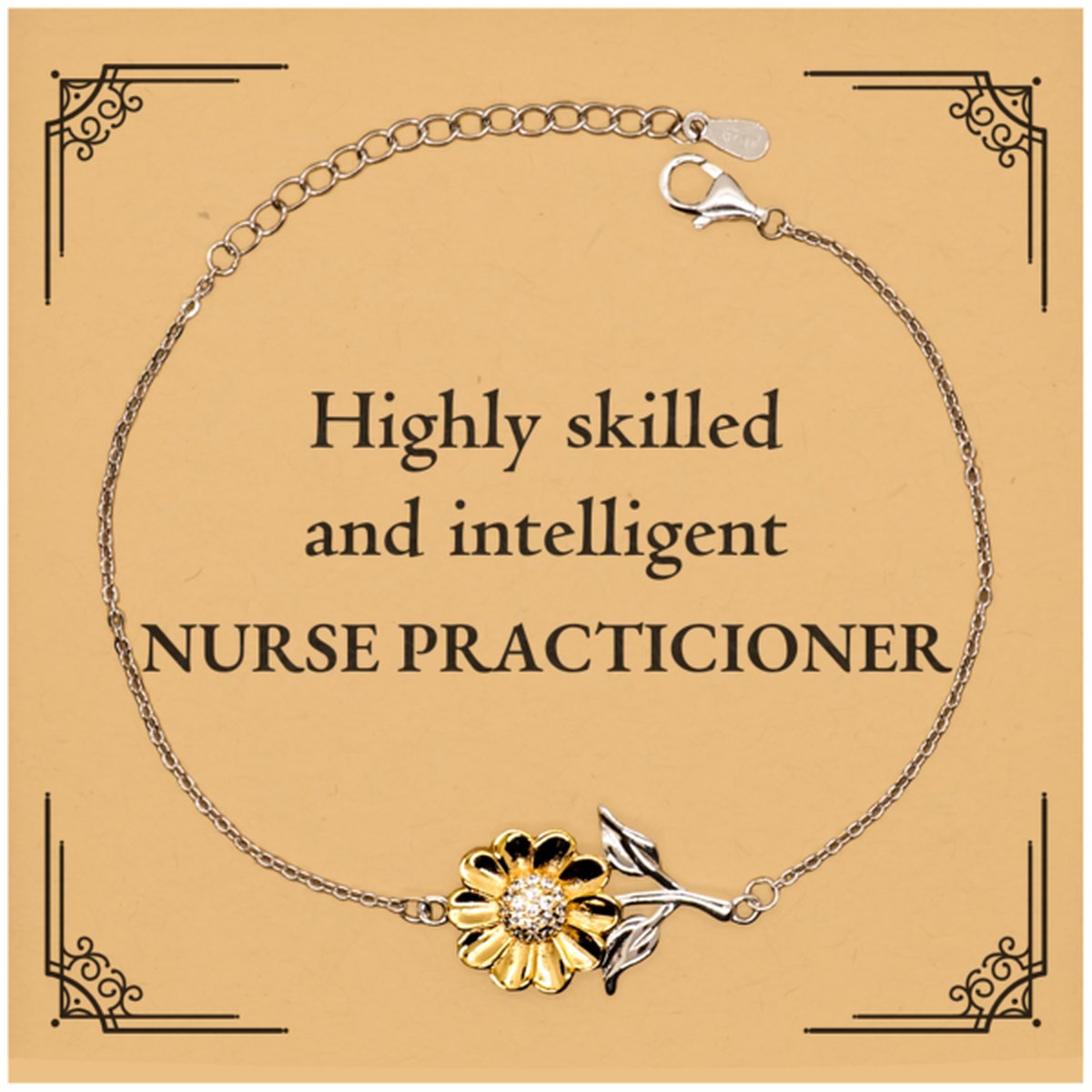 best nurse practicioner gifts highly skilled and intelligent appreciation birthday sunflower bracelet for nurse practicioner men women friends coworkers