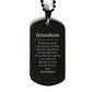 grandson black dog tag always so very proud of you inspirational grandson birthday supporting gifts from grandfather