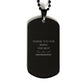 unique black dog tag for the best prosthodontist appreciation gift