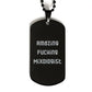 amazing fucking mixologist black dog tag mixologist present from friends best