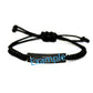 customizable black rope bracelet