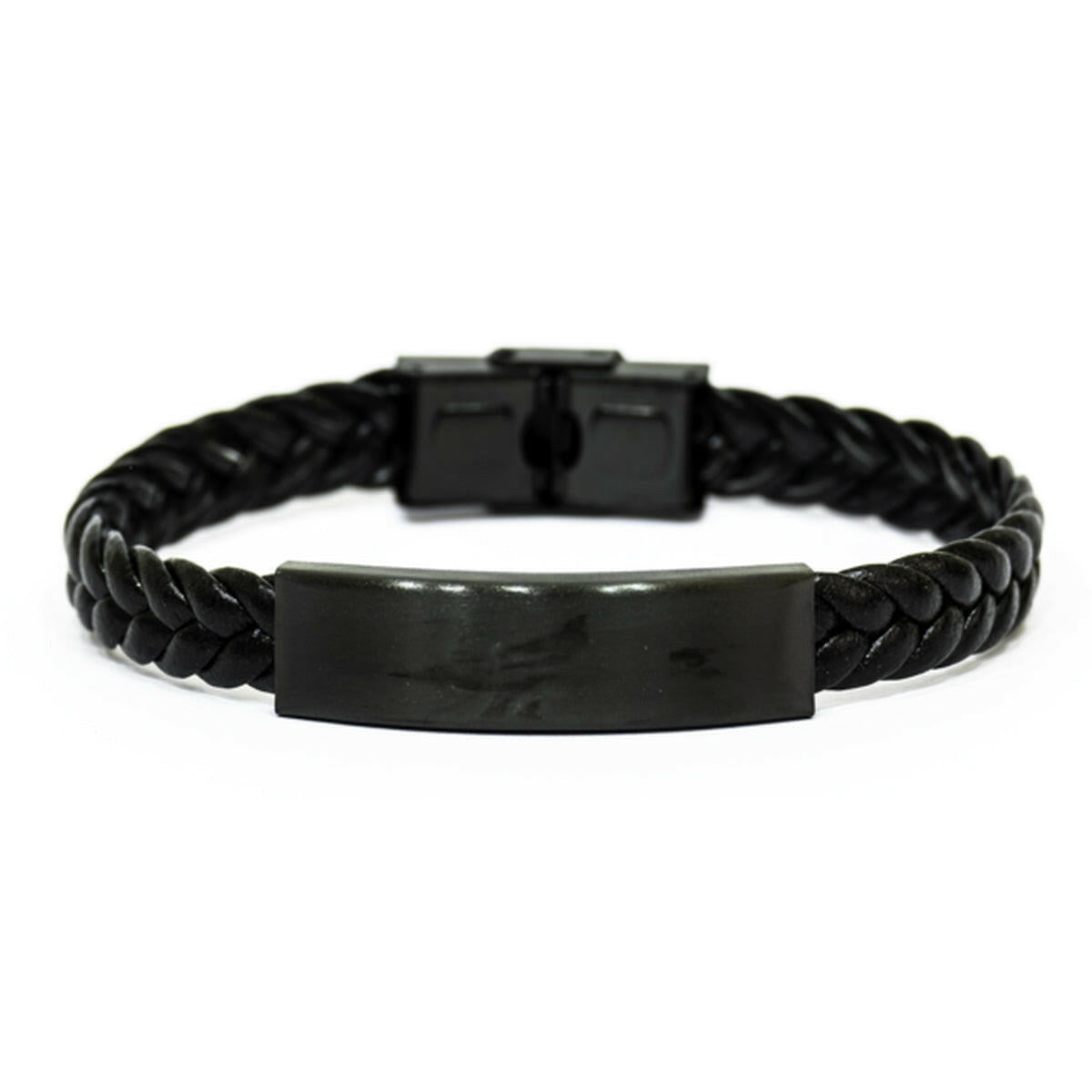 customizable braided leather bracelet