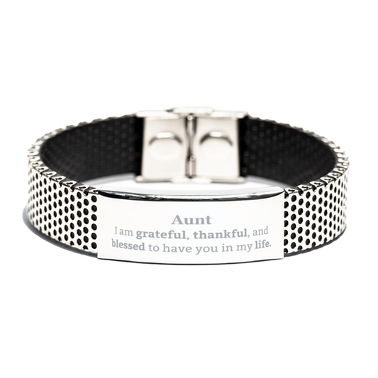 aunt appreciation gifts i am grateful thankful and blessed thank you stainless steel bracelet for aunt birthday inspiration gifts for aunt