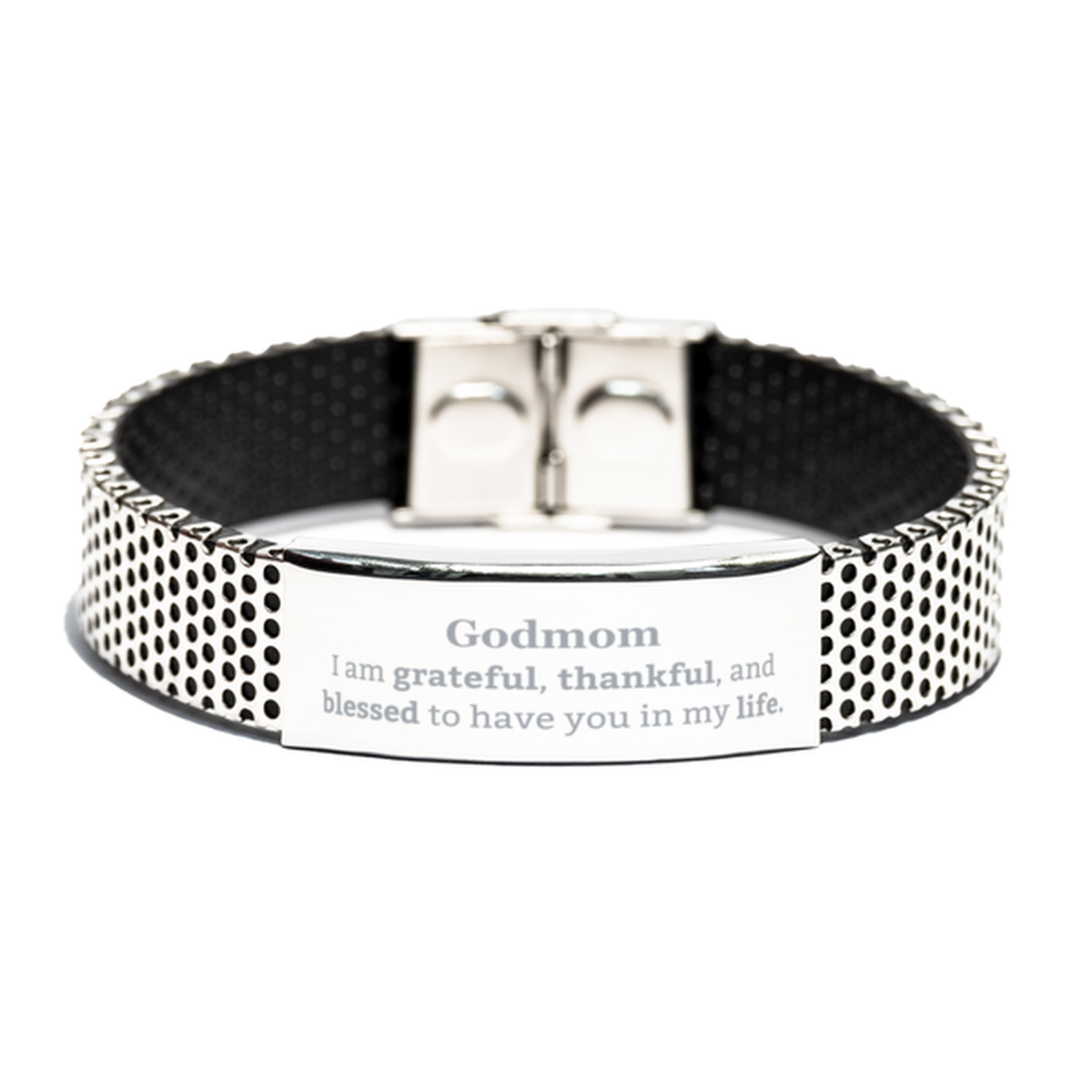 godmom appreciation gifts i am grateful thankful and blessed thank you stainless steel bracelet for godmom birthday inspiration gifts for godmom