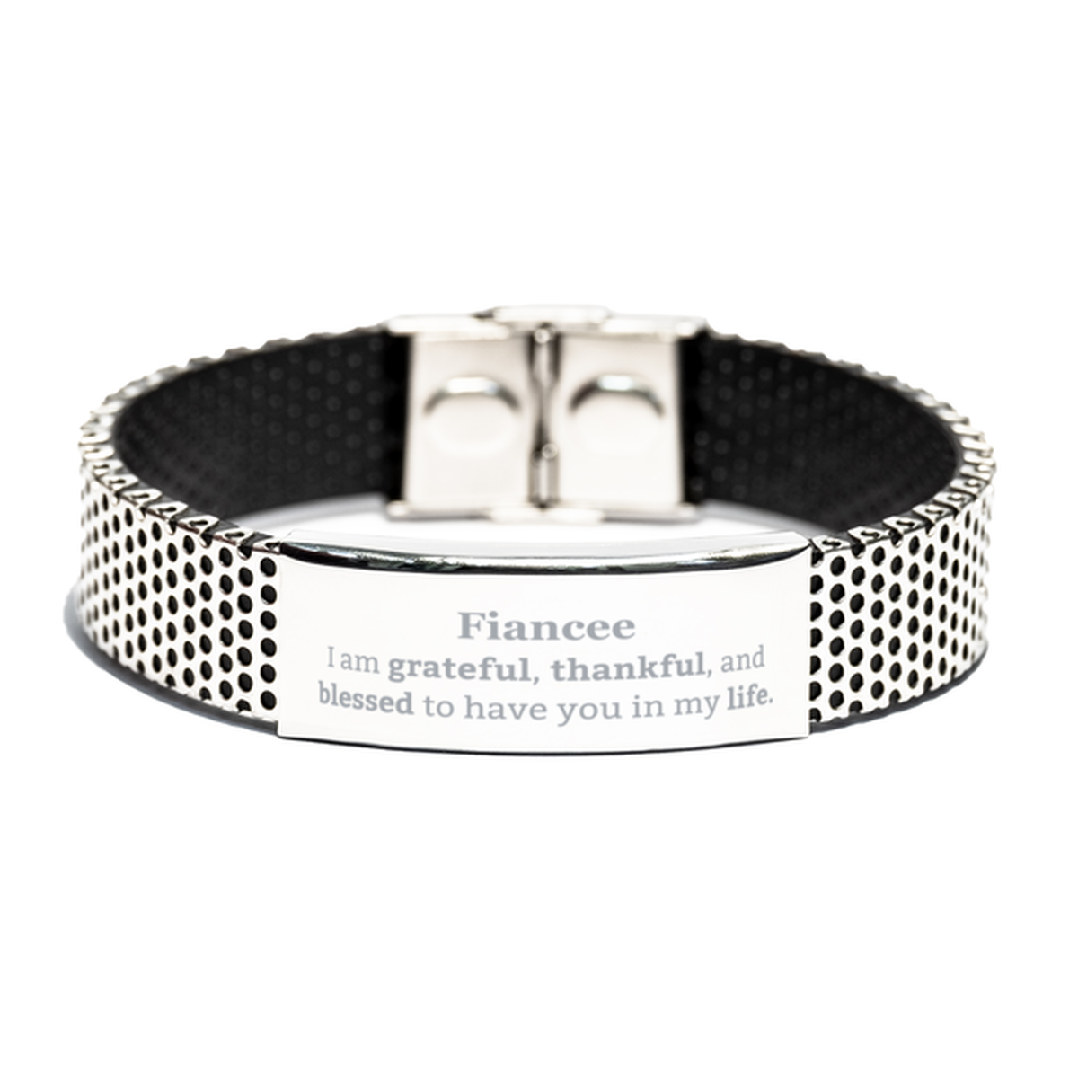 fiancee appreciation gifts i am grateful thankful and blessed thank you stainless steel bracelet for fiancee birthday inspiration gifts for fiancee