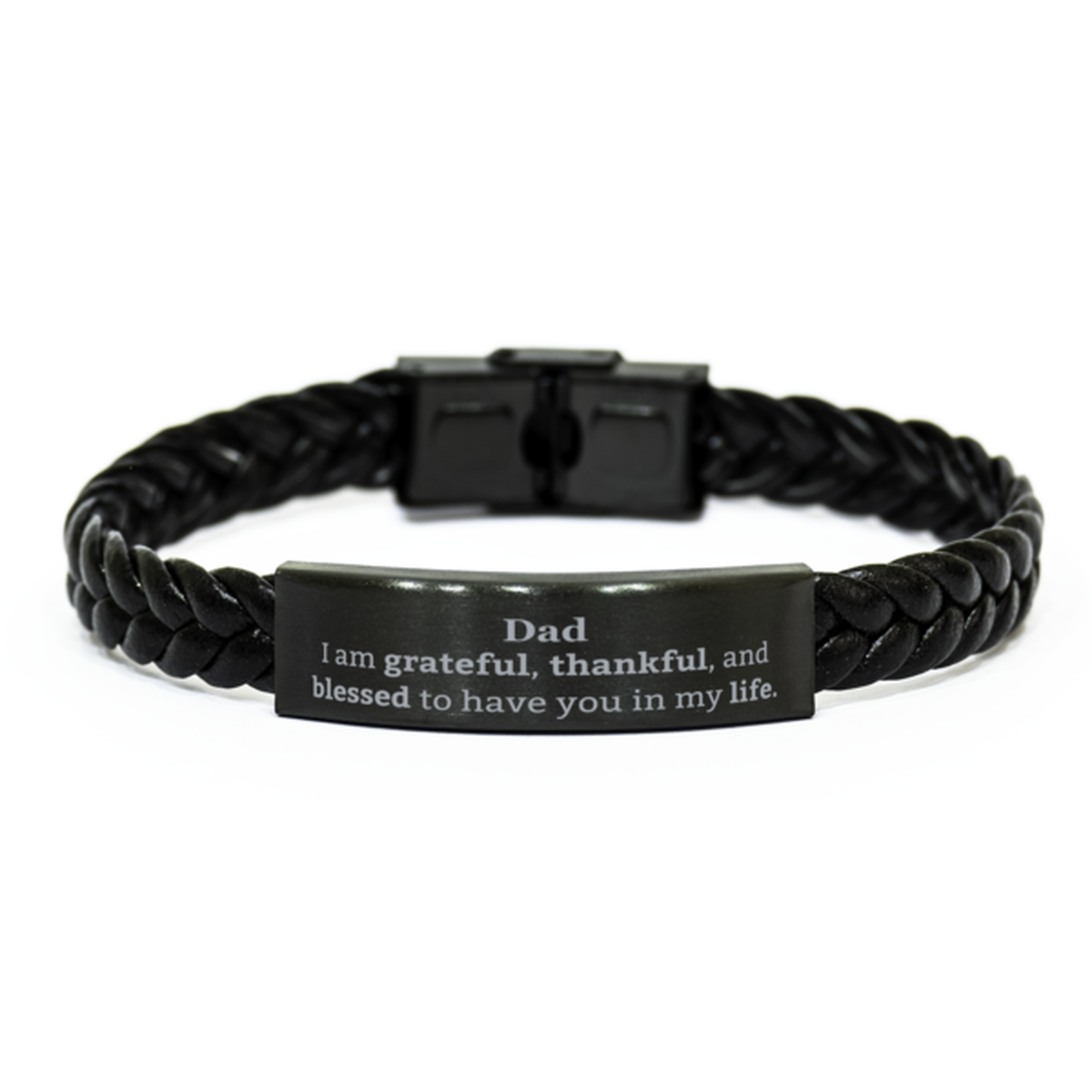 dad appreciation gifts i am grateful thankful and blessed thank you braided leather bracelet for dad birthday inspiration gifts for dad
