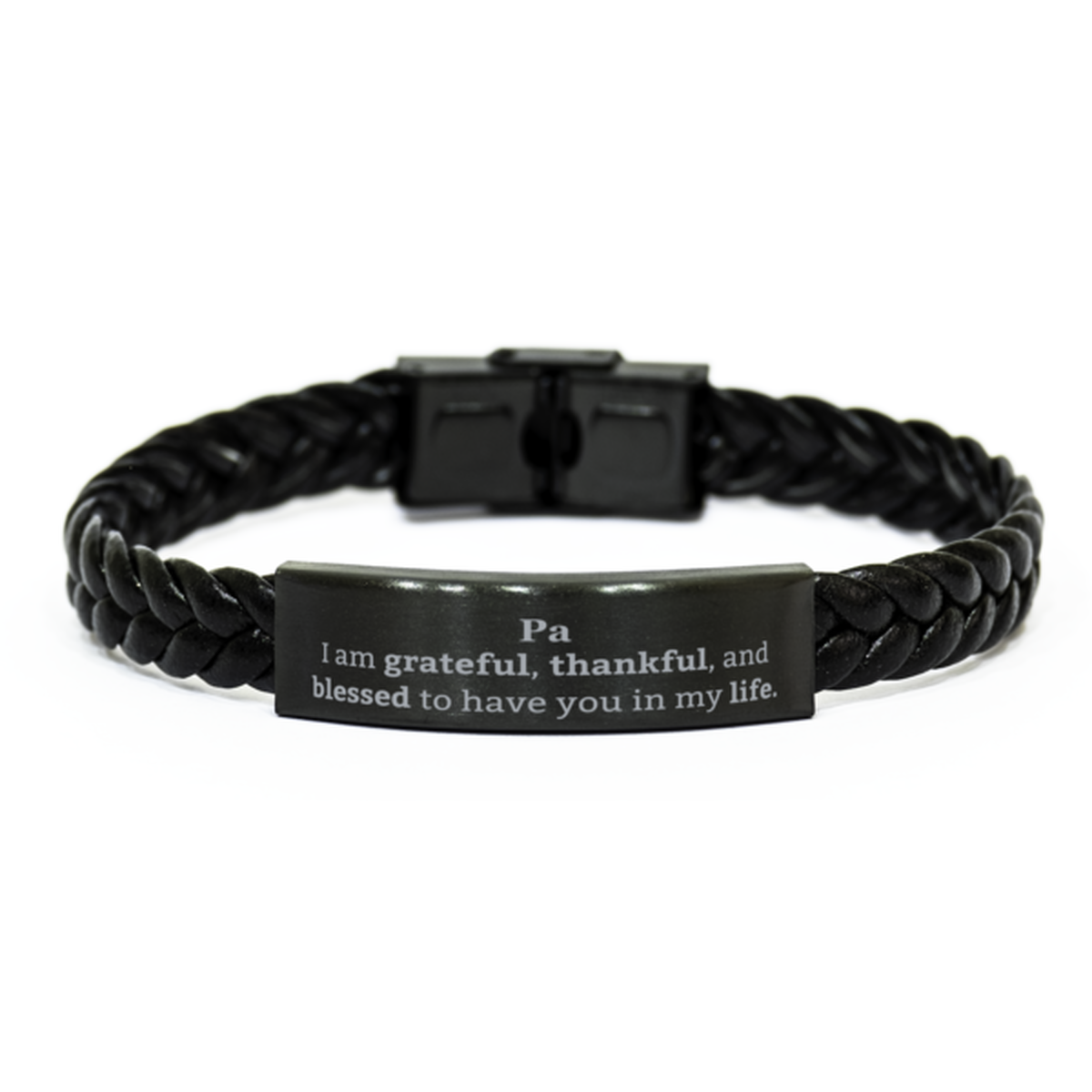 pa appreciation gifts i am grateful thankful and blessed thank you braided leather bracelet for pa birthday inspiration gifts for pa