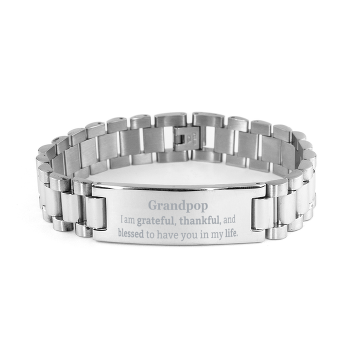 grandpop appreciation gifts i am grateful thankful and blessed thank you ladder stainless steel bracelet for grandpop birthday inspiration gifts for grandpop