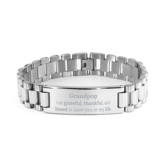 grandpop appreciation gifts i am grateful thankful and blessed thank you ladder stainless steel bracelet for grandpop birthday inspiration gifts for grandpop