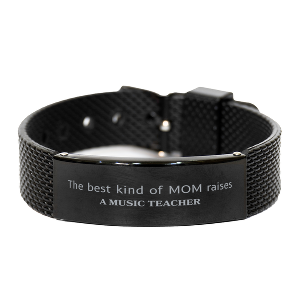 funny music teacher mom gifts the best kind of mom raises music teacher birthday mothers day cute black shark mesh bracelet for music teacher mom
