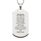 son in law silver dog tag never forget that i love you forever inspirational son in law birthday unique gifts from mother in law