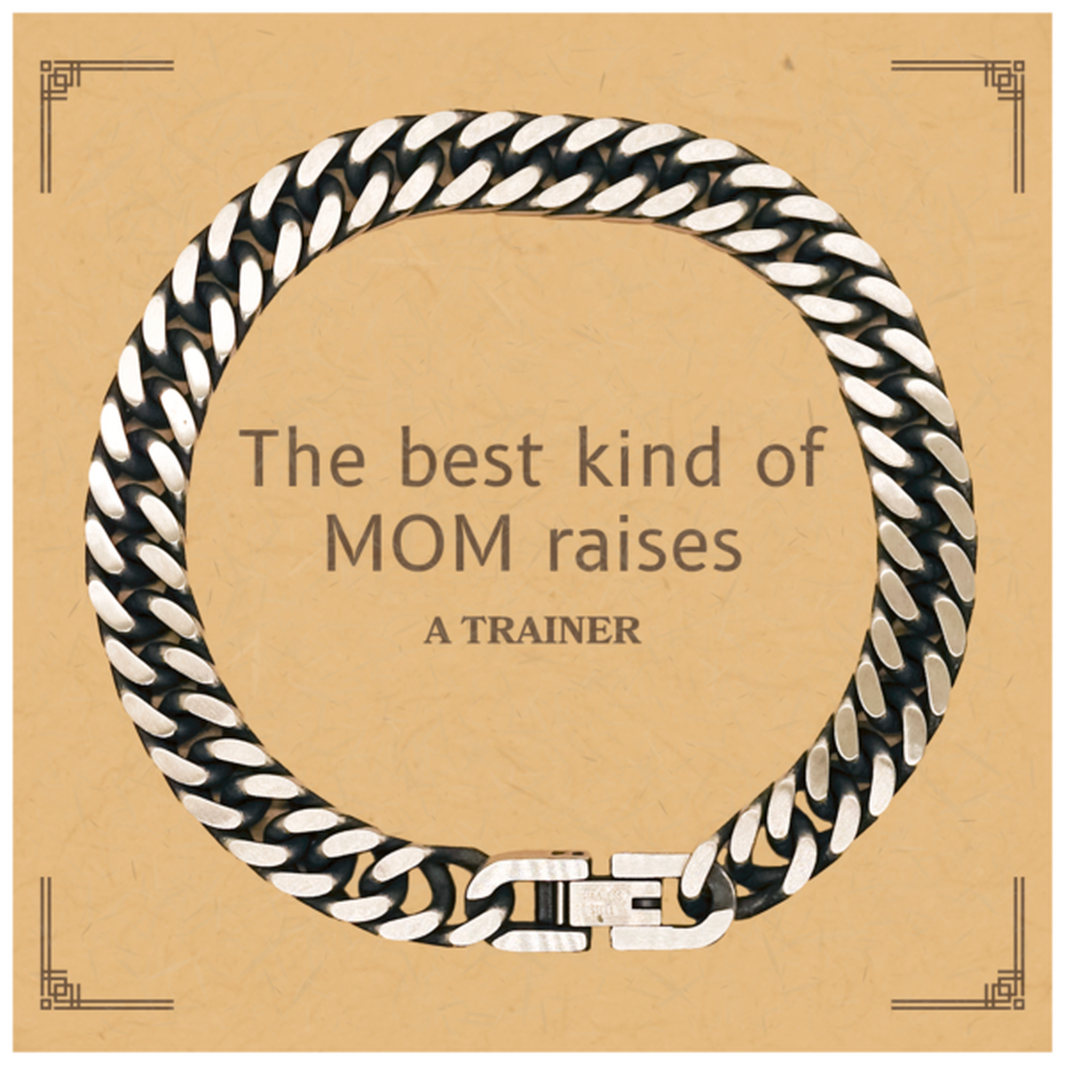 funny trainer mom gifts the best kind of mom raises trainer birthday mothers day cute cuban link chain bracelet for trainer mom