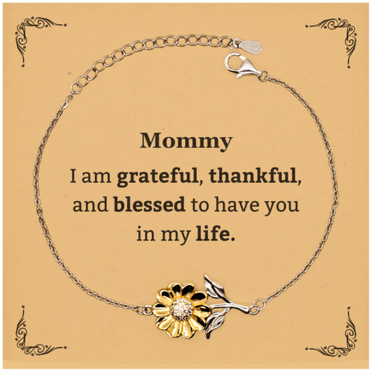 mommy appreciation gifts i am grateful thankful and blessed thank you sunflower bracelet for mommy birthday inspiration gifts for mommy