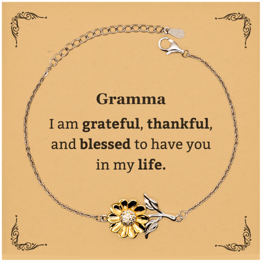 gramma appreciation gifts i am grateful thankful and blessed thank you sunflower bracelet for gramma birthday inspiration gifts for gramma