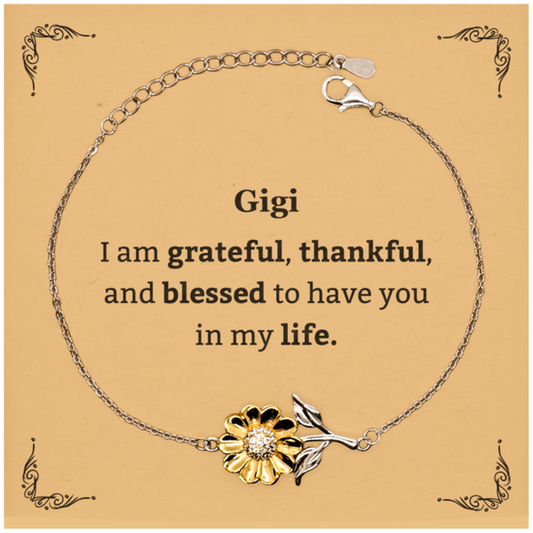 gigi appreciation gifts i am grateful thankful and blessed thank you sunflower bracelet for gigi birthday inspiration gifts for gigi