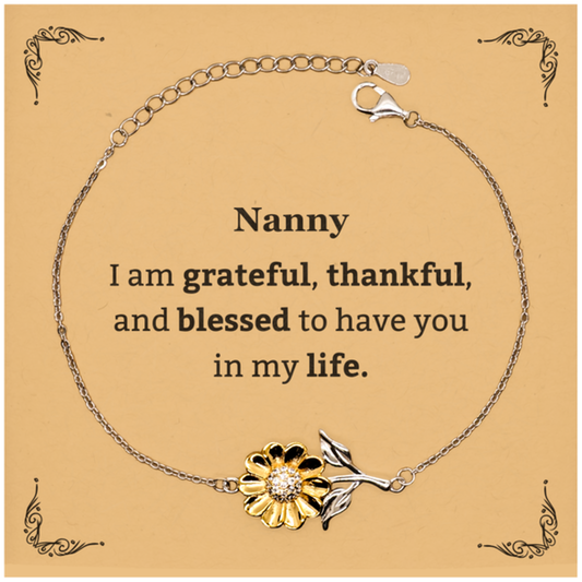 nanny appreciation gifts i am grateful thankful and blessed thank you sunflower bracelet for nanny birthday inspiration gifts for nanny