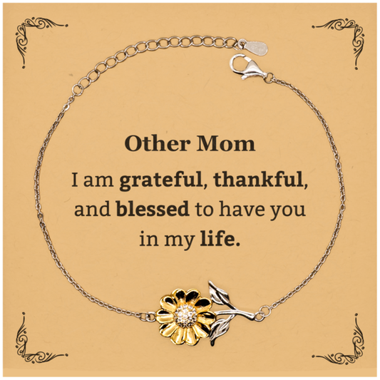 other mom appreciation gifts i am grateful thankful and blessed thank you sunflower bracelet for other mom birthday inspiration gifts for other mom