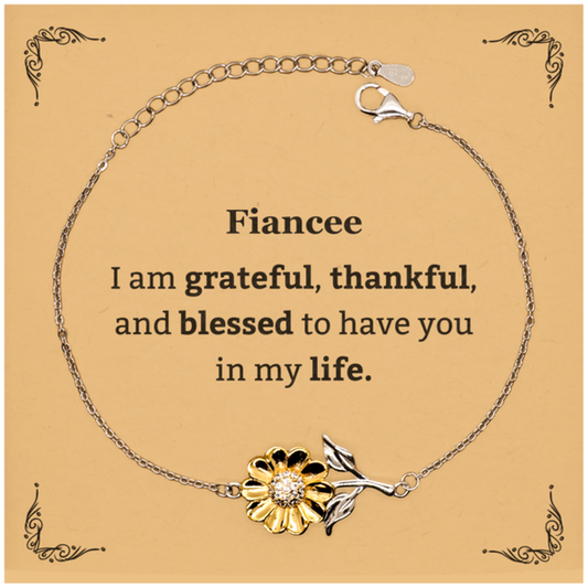 fiancee appreciation gifts i am grateful thankful and blessed thank you sunflower bracelet for fiancee birthday inspiration gifts for fiancee